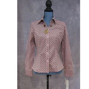 NEW Autograph Pink Striped Blouse Size S